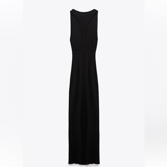 Zara OPEN BACK RIB DRESS - Picture 4 of 4